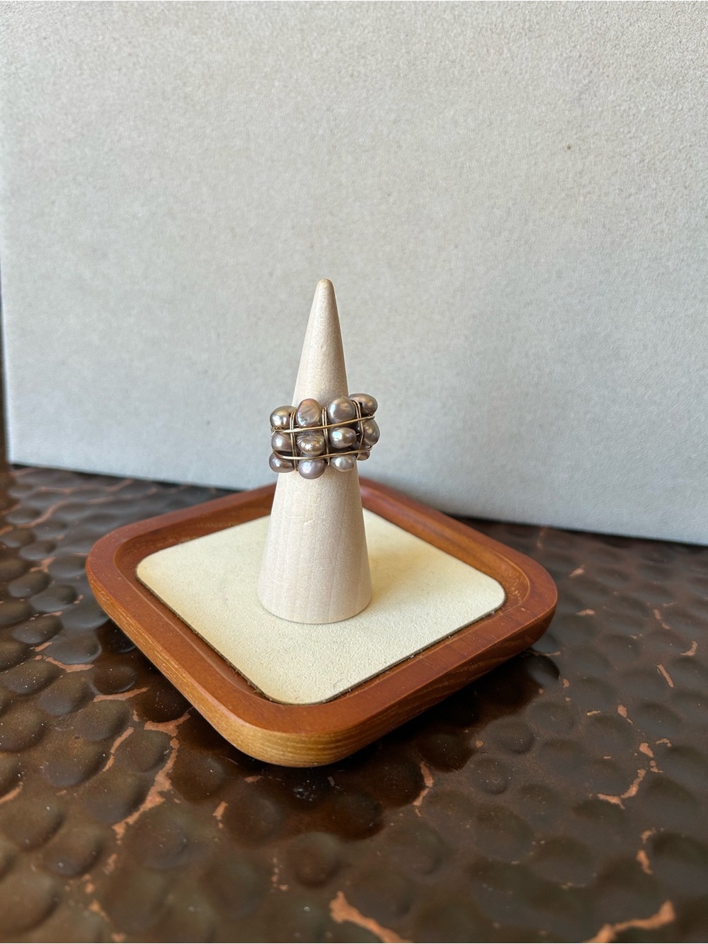 Multi fresh water pearl ring size 6